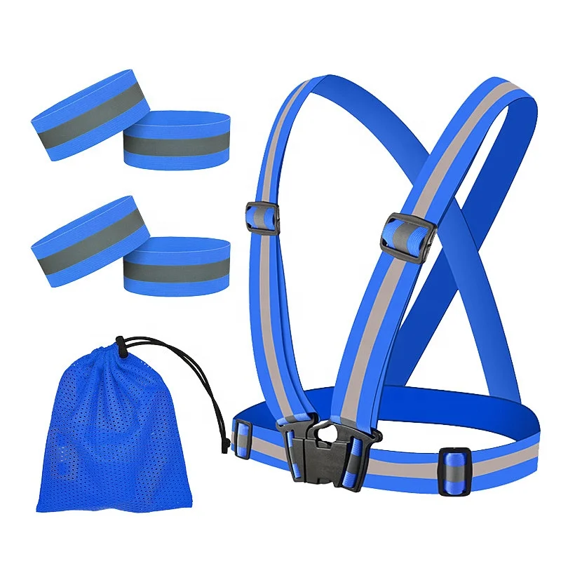 High Visibility Adjustable Safety Belt Reflective Sash Vest