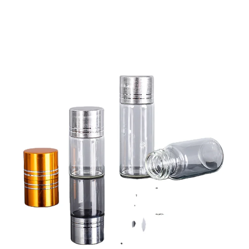 
Mini Sample Size 5ml 6ml 8ml 10ml 12ml 17ml 20ml 25ml transparent gold serum bottle 
