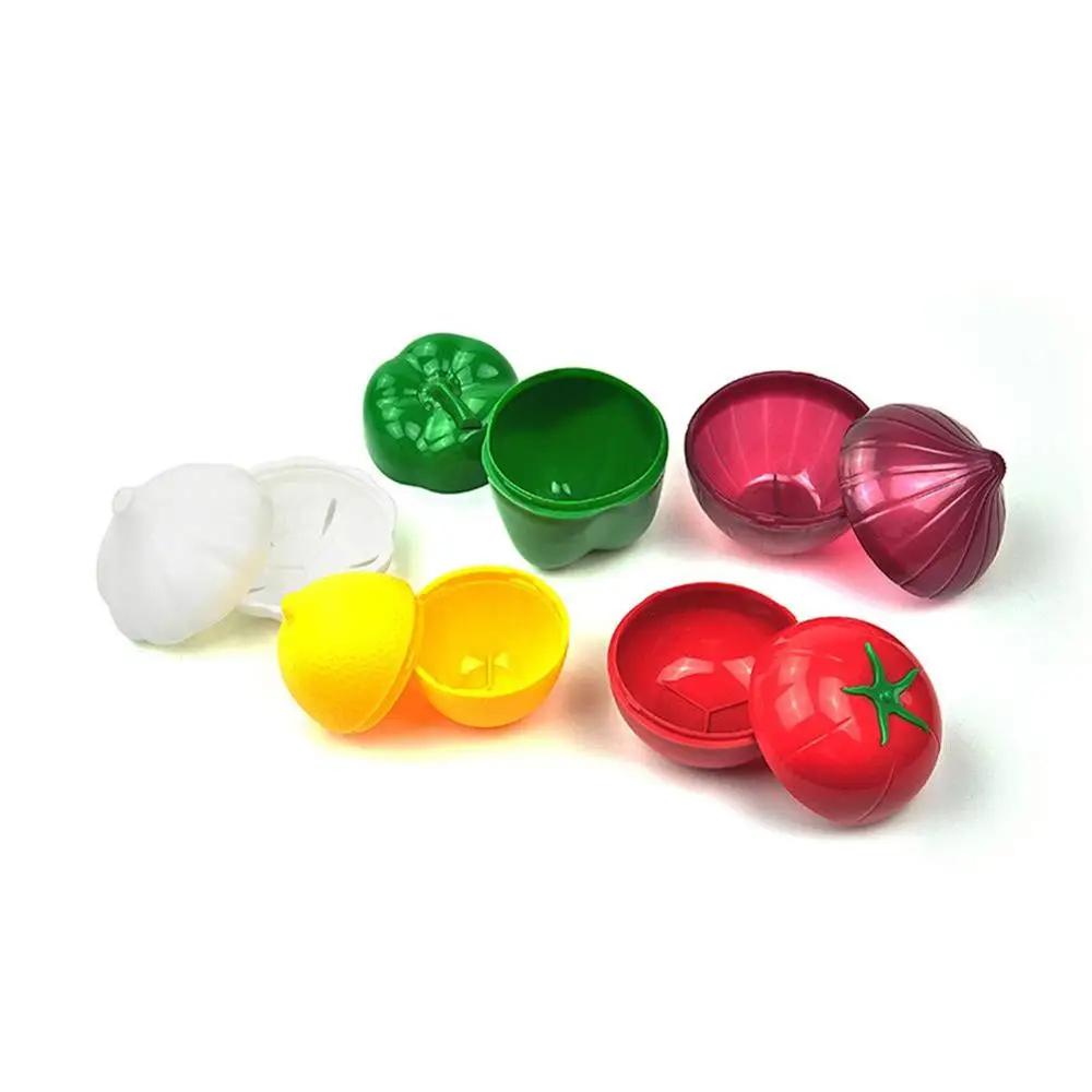 Plastic Keep Fresh Storage Box Fruit Shape Crisper Food Containers Onion Lemon Tomatoes Green Pepper Shaped