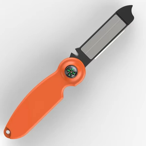 Recertop diamond carbide 134g knife sharpener camping outdoor tools with compass survival mirror