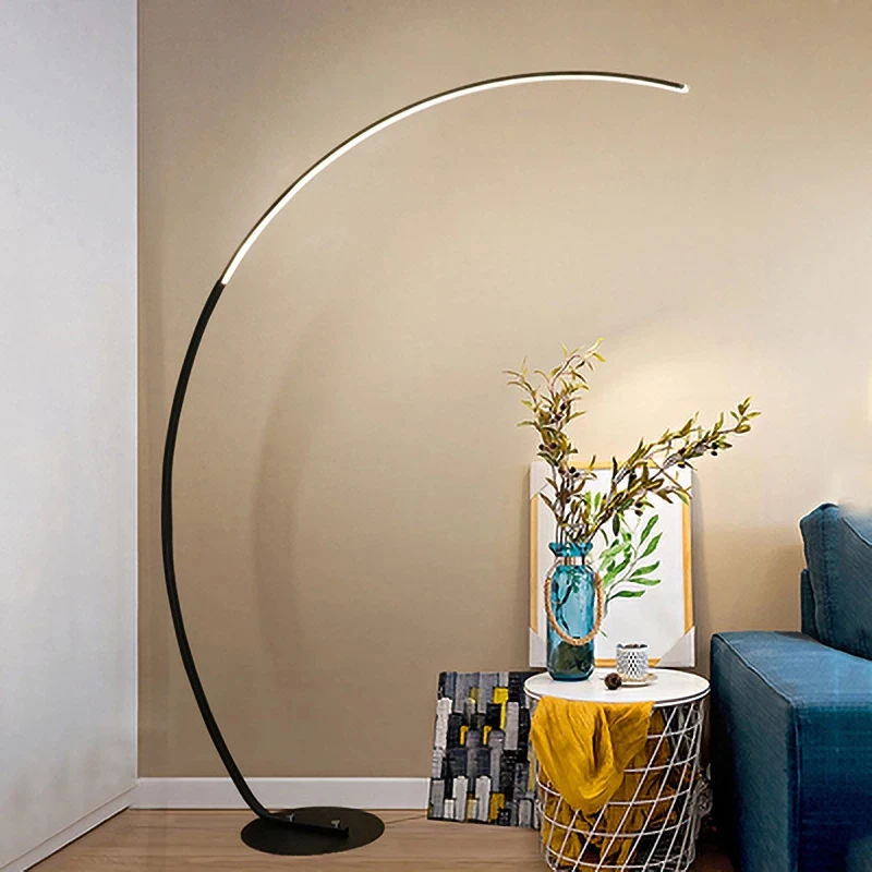 
Nordic Modern Arc Standing Gold Arc Floor Lamp With Table Floor Lamp Bedroom Light for Living Room Corner Led Lamp 