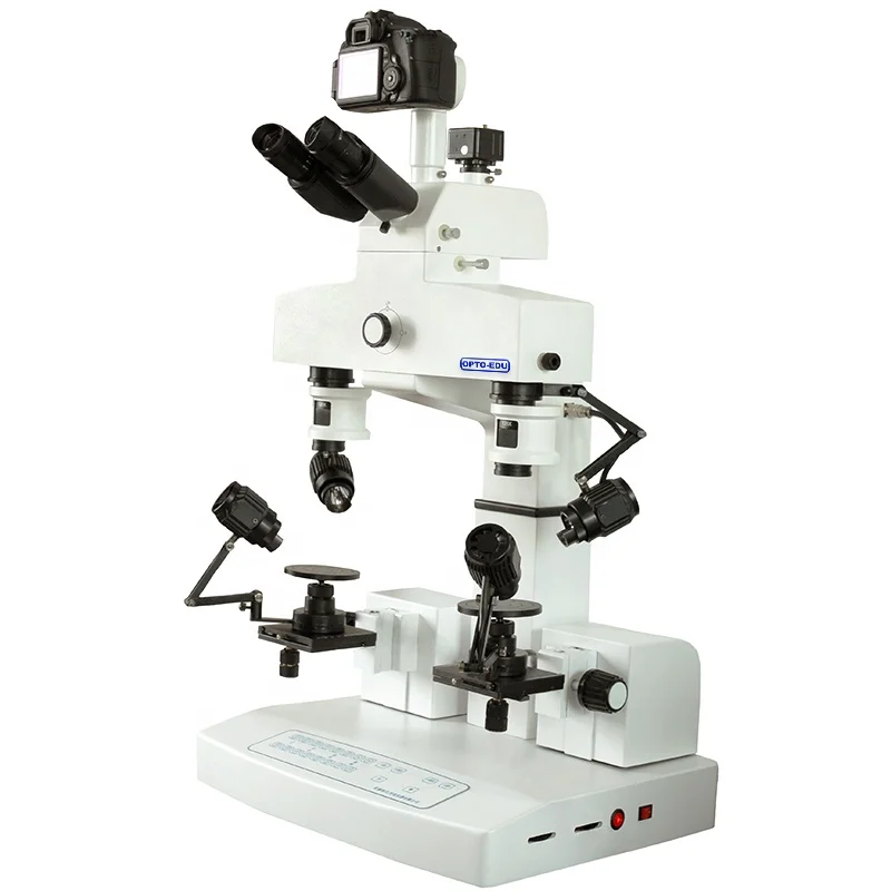 OPTO-EDU A18.1822 3.2x~320x Dual Bridge Zoom 1x 1.6x comparison forensic microscope