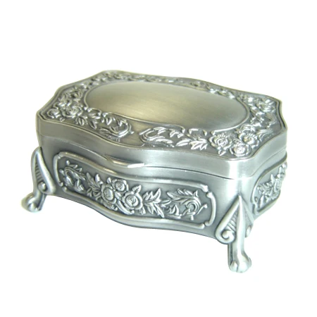 Elegant Polished Metal Necklace Box