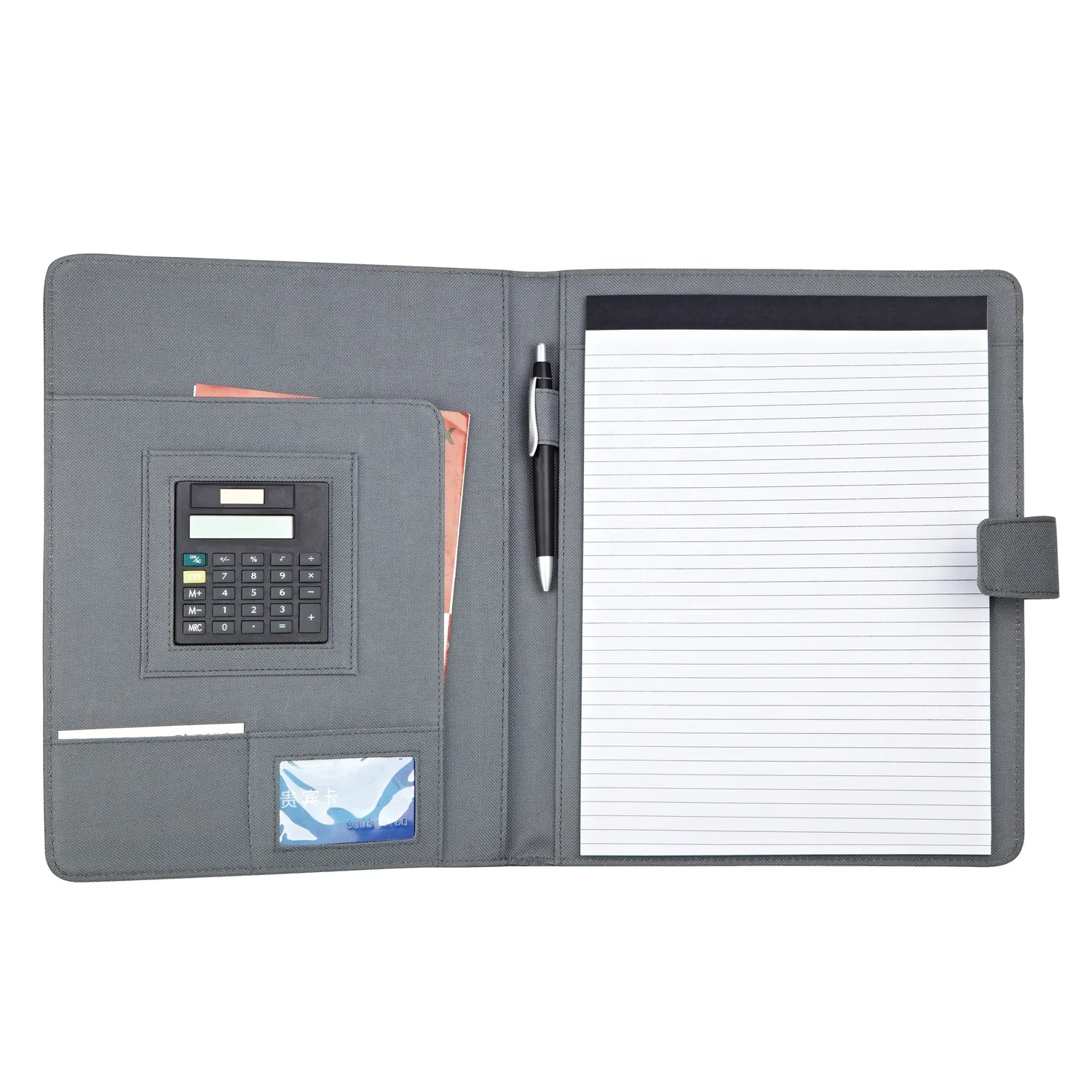 New Unisex Fashion A4 Document Folder PU Leather Padfolio Clipboard Conference Signature Folder Hard Case Bag