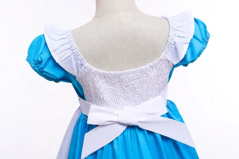 Girls alice costume wonderland movie kids carnival princess cosplay tutu dress children halloween birthday party lolita clothes