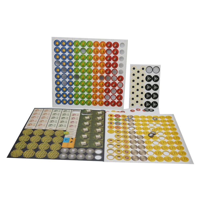 Custom Paper Material Cardboard Tokens For Board Game