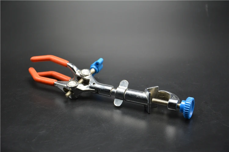 Two-jaw Lab Chemical Burette Clamp Multi-Purpose Small style Flask Clamp for Fix Condensate Tube Hold The Flask