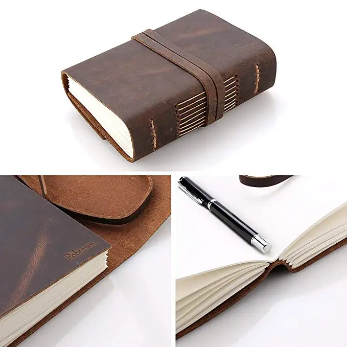 
Handmade Vintage Bound Writing journal for Men & Women Leather Journal Travel Notebook 
