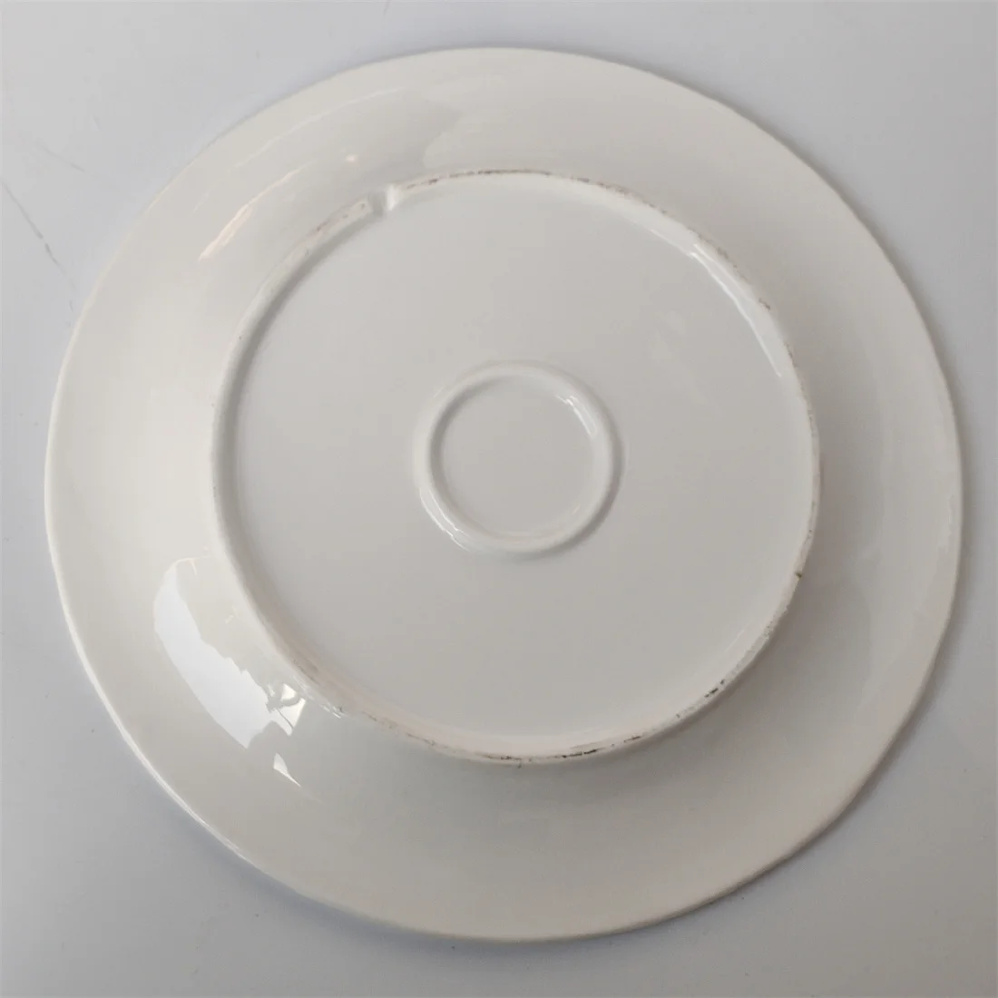 High Quality White Porcelain Dinner Plate round Flat Design Weddings Parties Factory Original High White Porcelain Dishes Sets