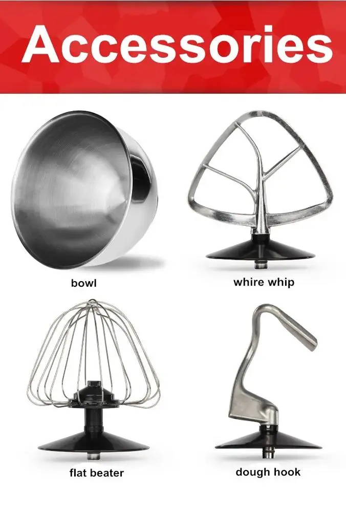 BY-9702 Коммерческая итальянская электрическая спиральная вилка для печенья и муки пищевое оборудование яиц теста запчасти из Германии