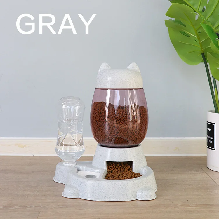 
New smart feeder pet food gravity automatic replenishment by water and food dispenser 