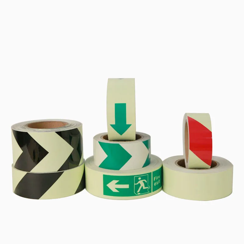 Printable PVC Luminous Film Self Adhesive Photo Luminescent Tape Glow in the Dark Sticker Tape for Exit Sign