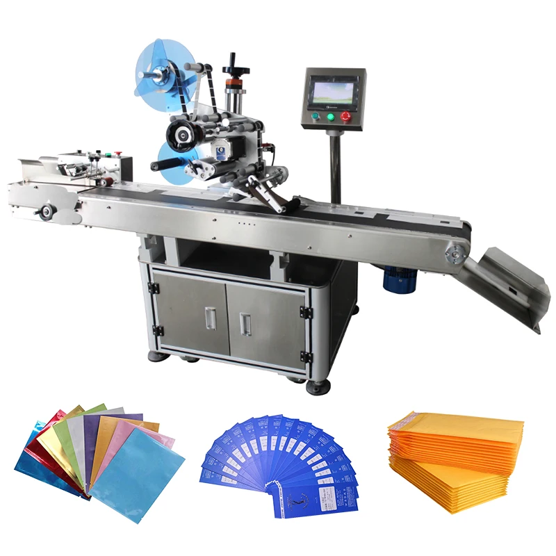 Customization top flat surface labeling machine automatic label applicator for pouch bag
