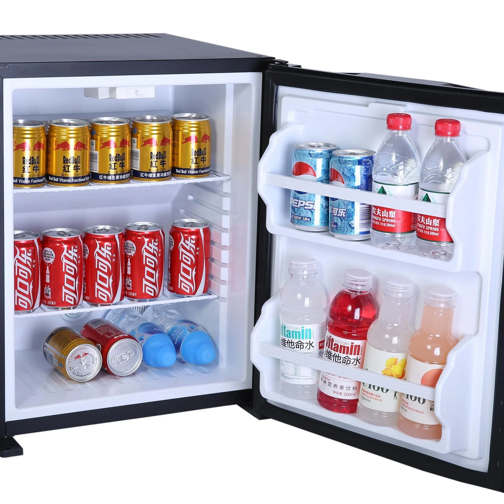 Minibar fridge with absorption and solid door 40L for hotel guest room