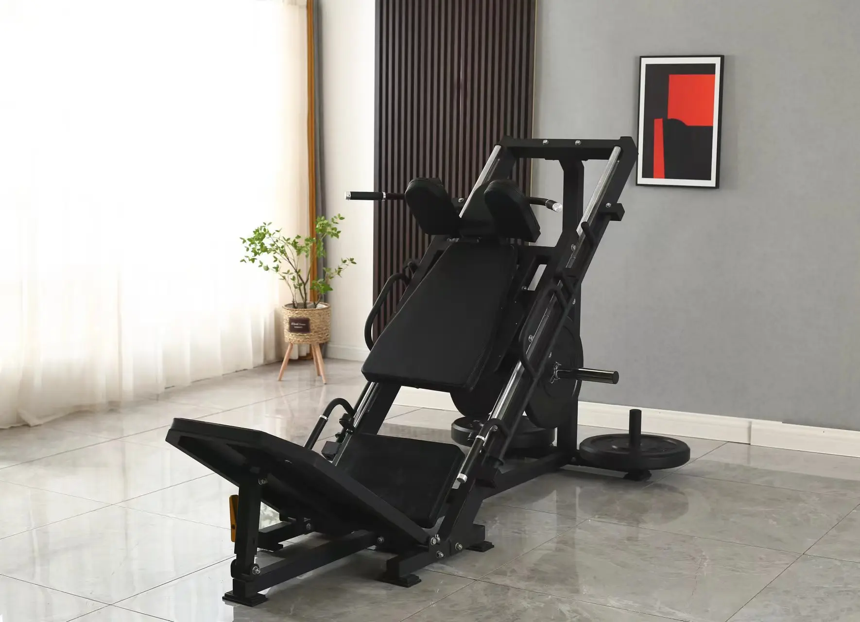 2023 Hot Selling Wholesale Strength Training Fitness Equipment 45 Degree Leg Press And Hack Squat 2 In 1 Gym Equipment