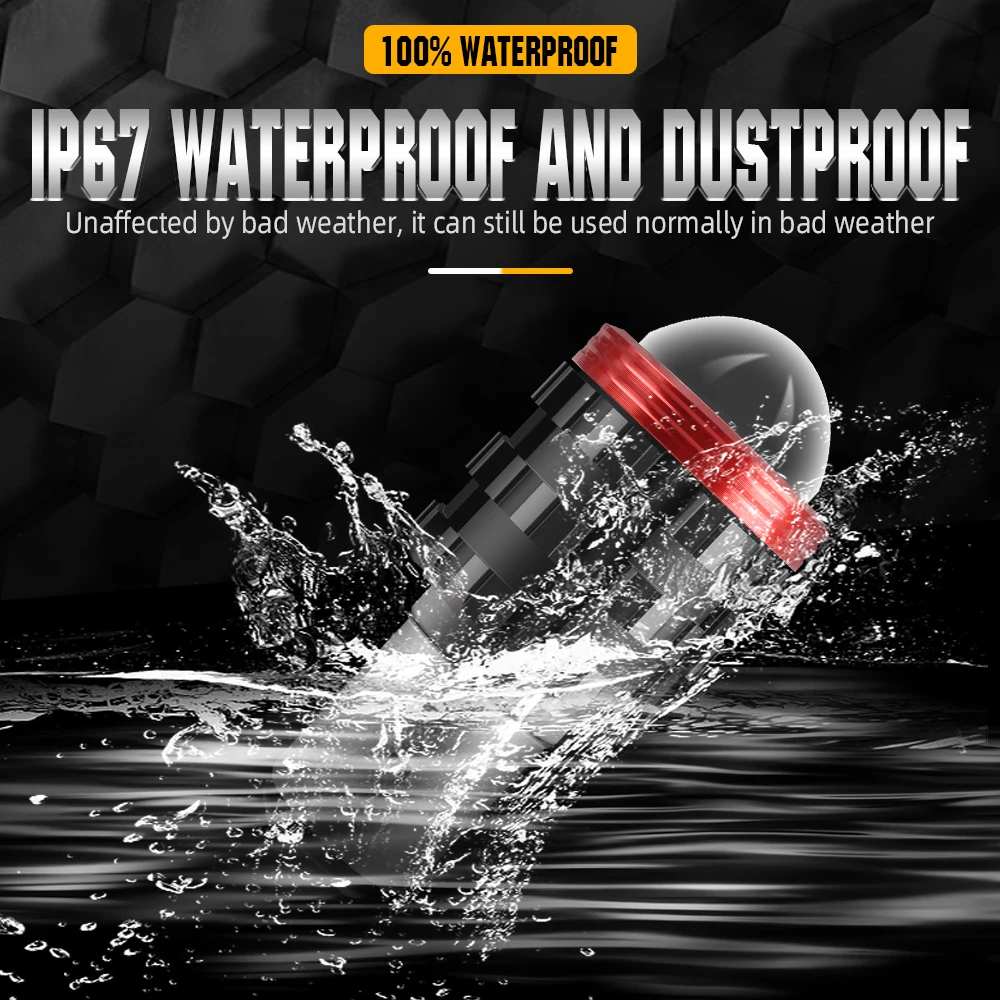 HAIZG Newest  HD Condenser Lens 13W white yellow light H4 BA20D Motorcycle Headlight