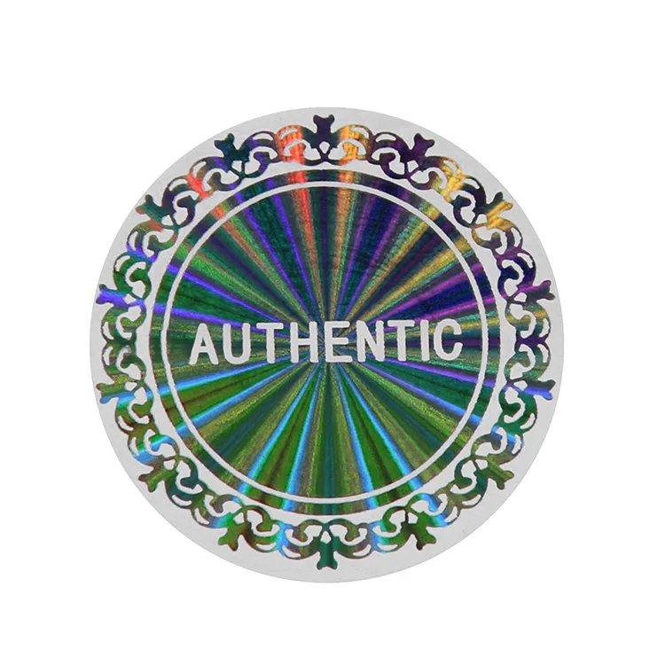 Custom 3D Security Hologram Sticker Laser Label with Silver PET Customized Packaging Adhesive Sticker CMYK Plastic Bag + Carton