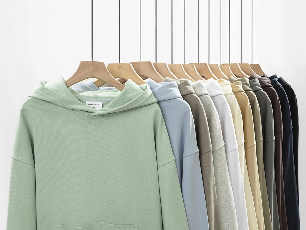 Manufacturer Custom French Terry Blank Hoodie Unisex 380gsm 400 450 500 Gsm 100% Cotton Oversized Heavyweight 14 Oz Hoodies Men