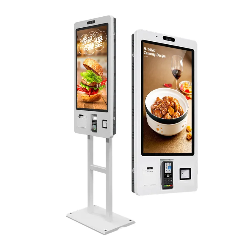 Payment Kiosk Restaurant Touch Screen Self Order Floor Standing Restaurants Self Service Food Ordering Kiosk
