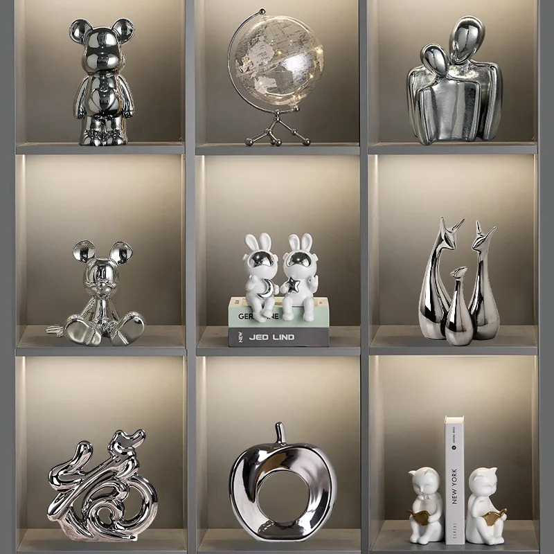 2023 New Unique Modern Home Decor Crafts High-end Villa Decoration Display Cabinets Luxury Furnishings