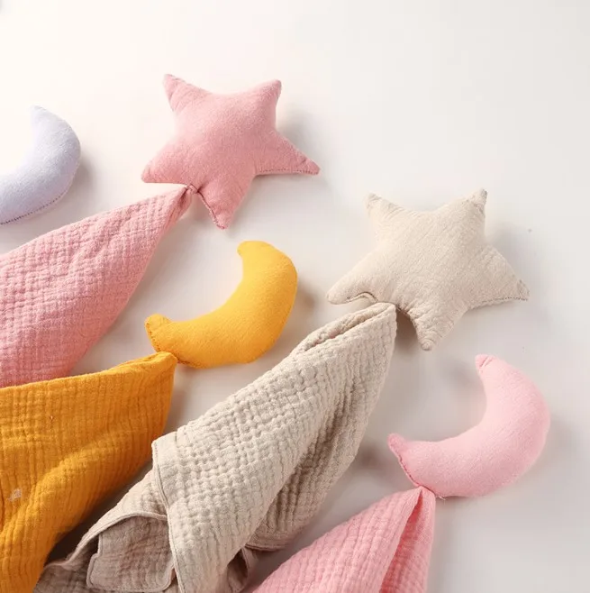 Newborn Cute Animal Rabbit Organic Cotton Baby Blanket Baby Comforter Toys Infant Baby Teething Muslin Bunny Comforter Blankets
