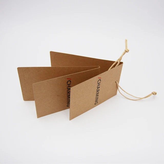 Recycled Kraft Paper Cardboard Hang Tag String Garment Tag