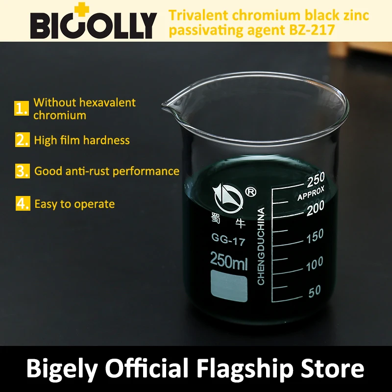 Zinc passivation chemicals Galvanized trivalent black passivator with Simple to operate, suitable for rack and barrel plating