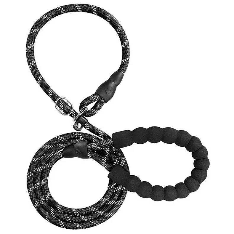 Custom nylon dog collar and leash pet high density nylon material dog leash for large dog