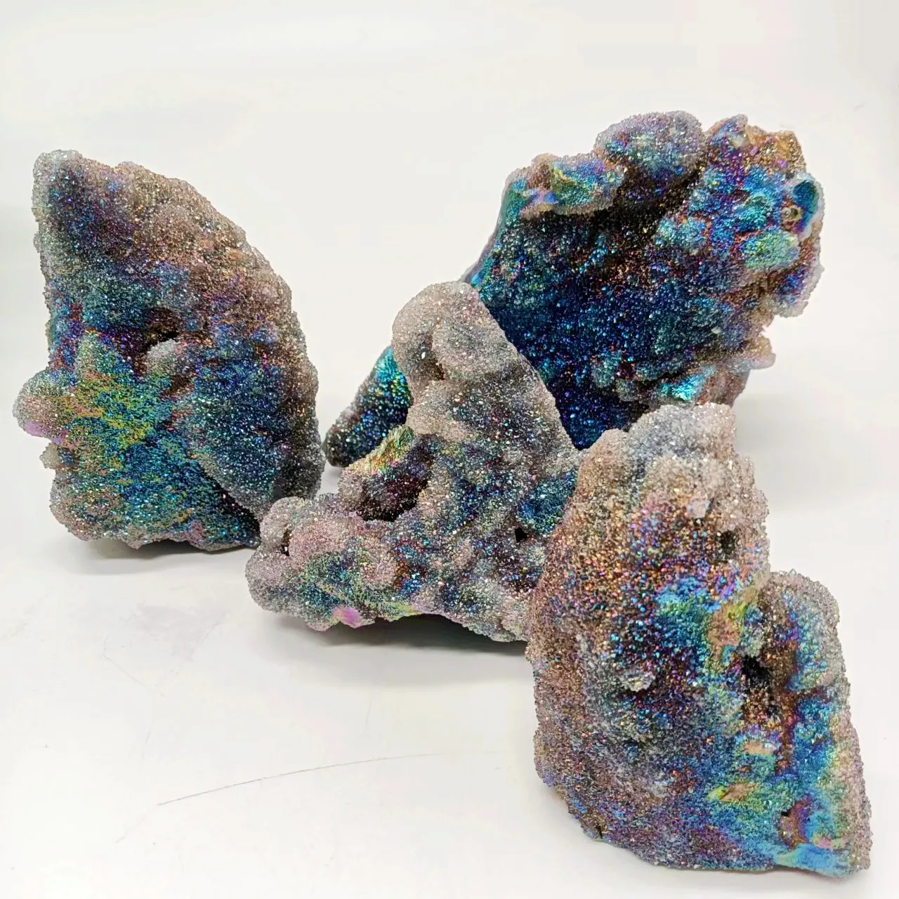 Wholesale Natural Rough Quartz Crystal Rainbow Specimen Stone Raw Aura Sphalerite For Decoration