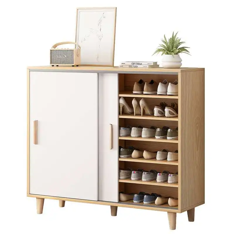 Modern Design Luxury Wooden Furniture High Gloss Kids Adult Shoe Cabinet For Home Storage Living Room