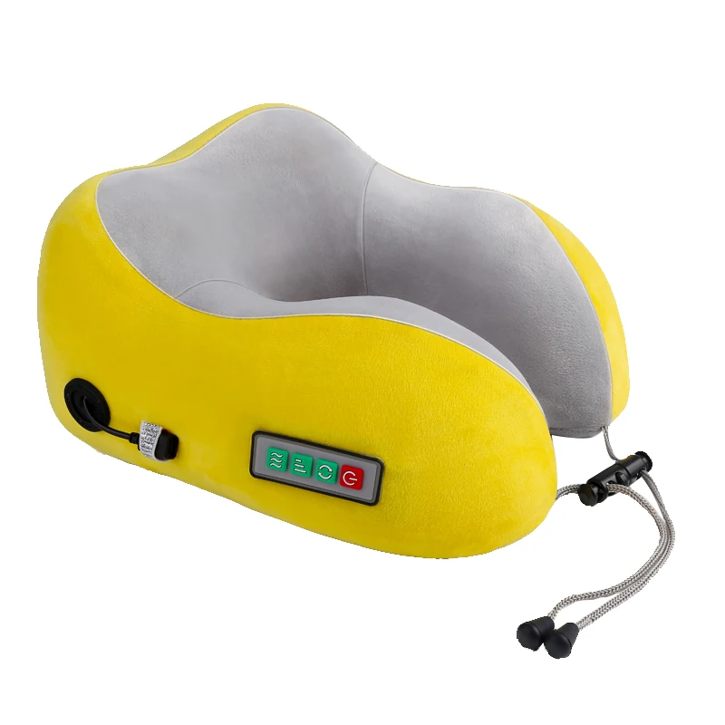U Shaped Kneading Neck Massager Colorful Pillow Rechargeable Massage Pillow Travel For Car Home
