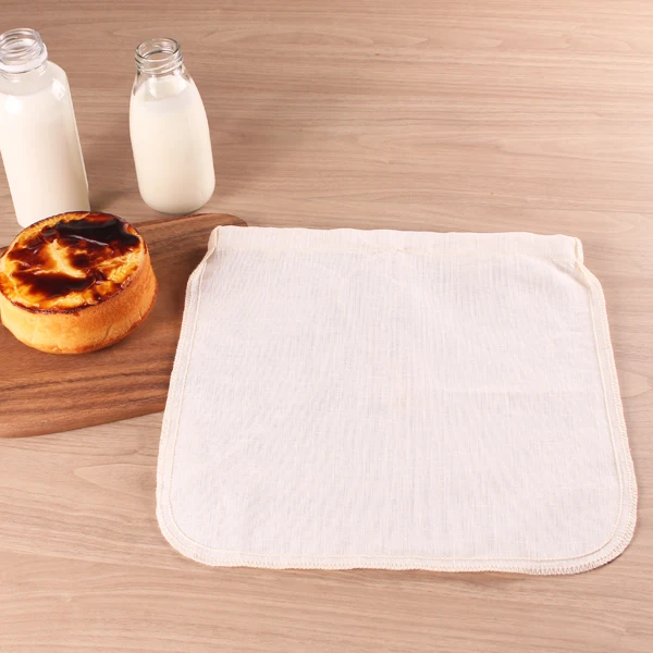 
Bosi 12x12 Inch Natural Hemp Nut Milk Bag Fine Mesh Cheesecloth Bag Multiple Usage for Straining Reusable 