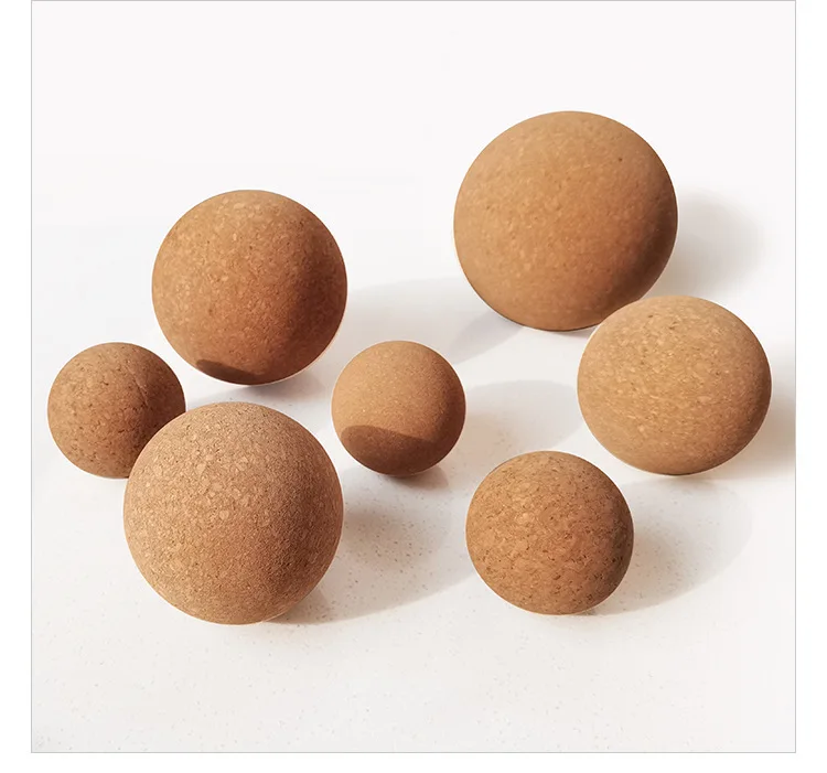 Natural Wood Cork Yoga Pilates Physical Therapy Massage Ball