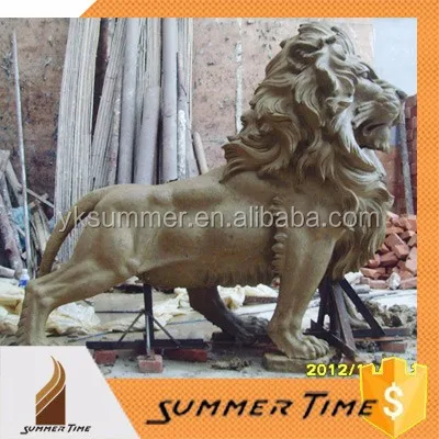Hot popular outdoor decoration cast bronze lion statue life size decor metal art animal sculpture
