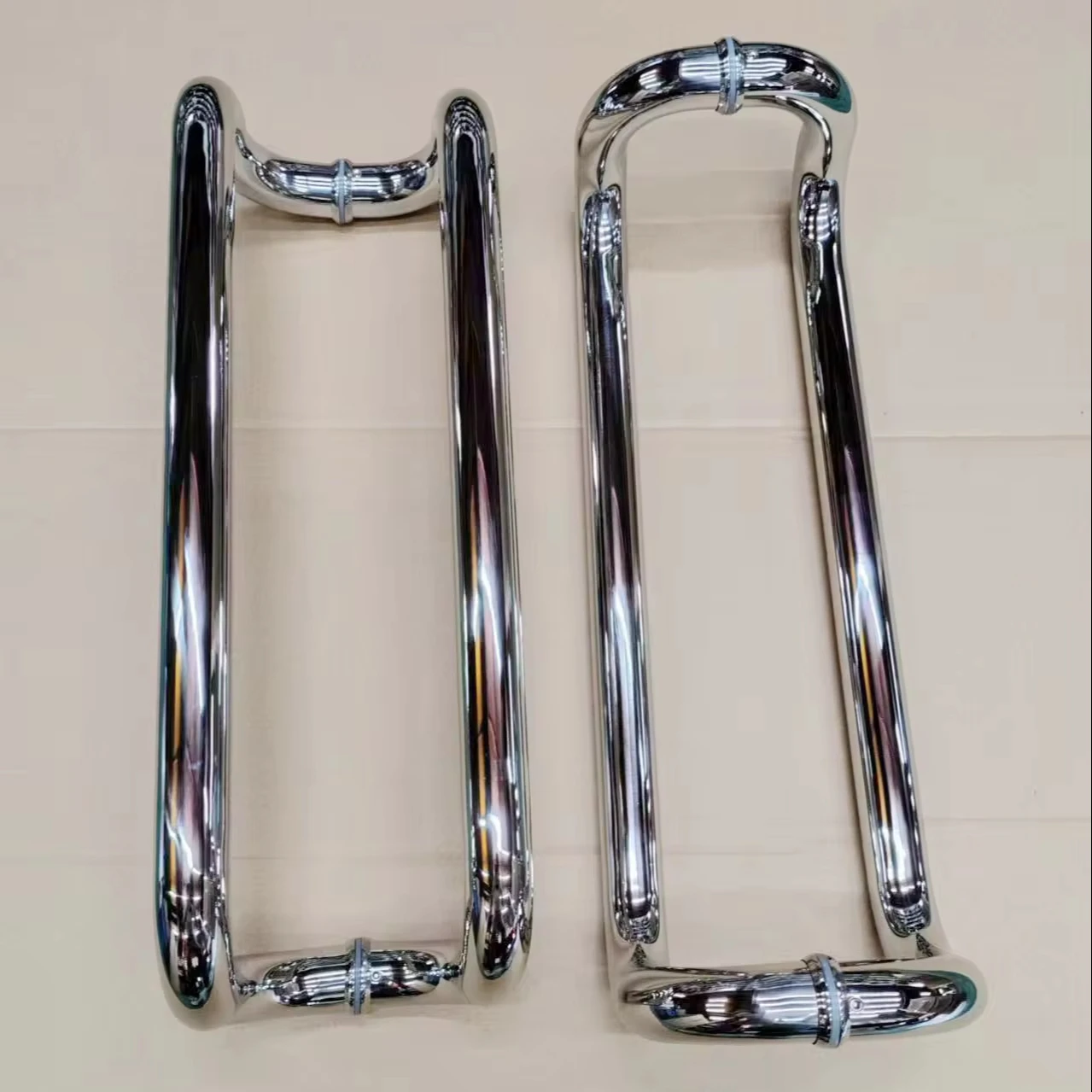 A0608 Austin Factory Entrance Commercial Stainless Steel Four Curved Double Bend Door Pull Handle