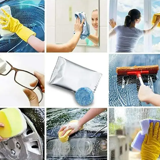 Hot Selling Solid Cleaner Effervescent Tablets Glass Cleaning Effervescent Tablets Car Window Windshield Glass Cleaner