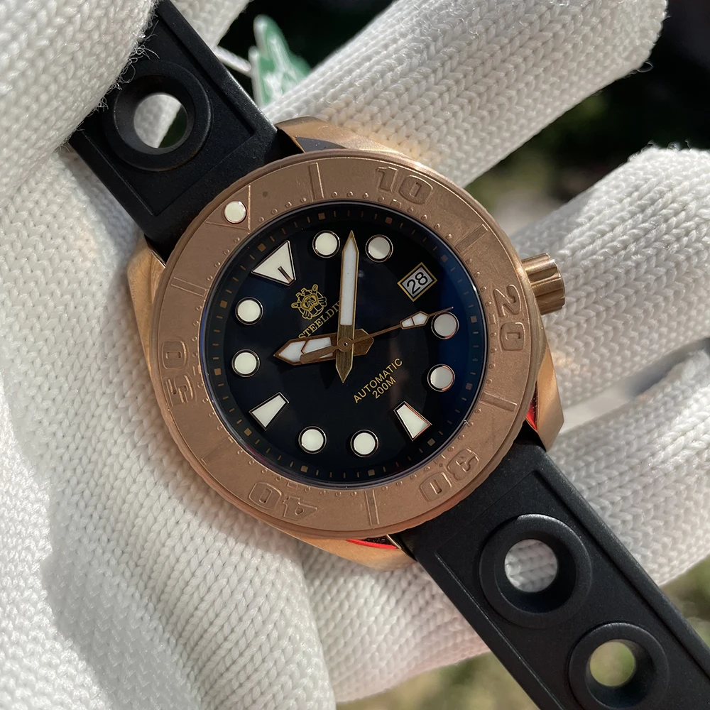 New Arrival 2020 ! SD1971S Qiin Steeldive Brand NH35 Automatic 200m Water Resistant CUSN8 Solid Bronze Dive Watch