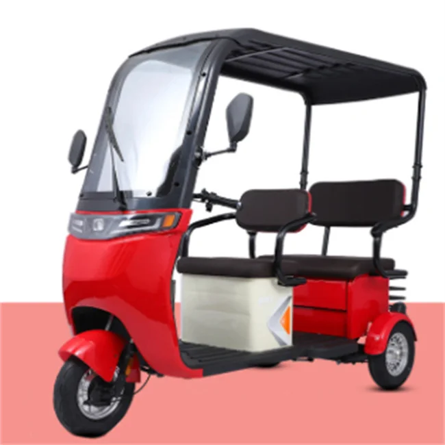 Old People Tricycle with Two Seats and Roof electro-tricycle