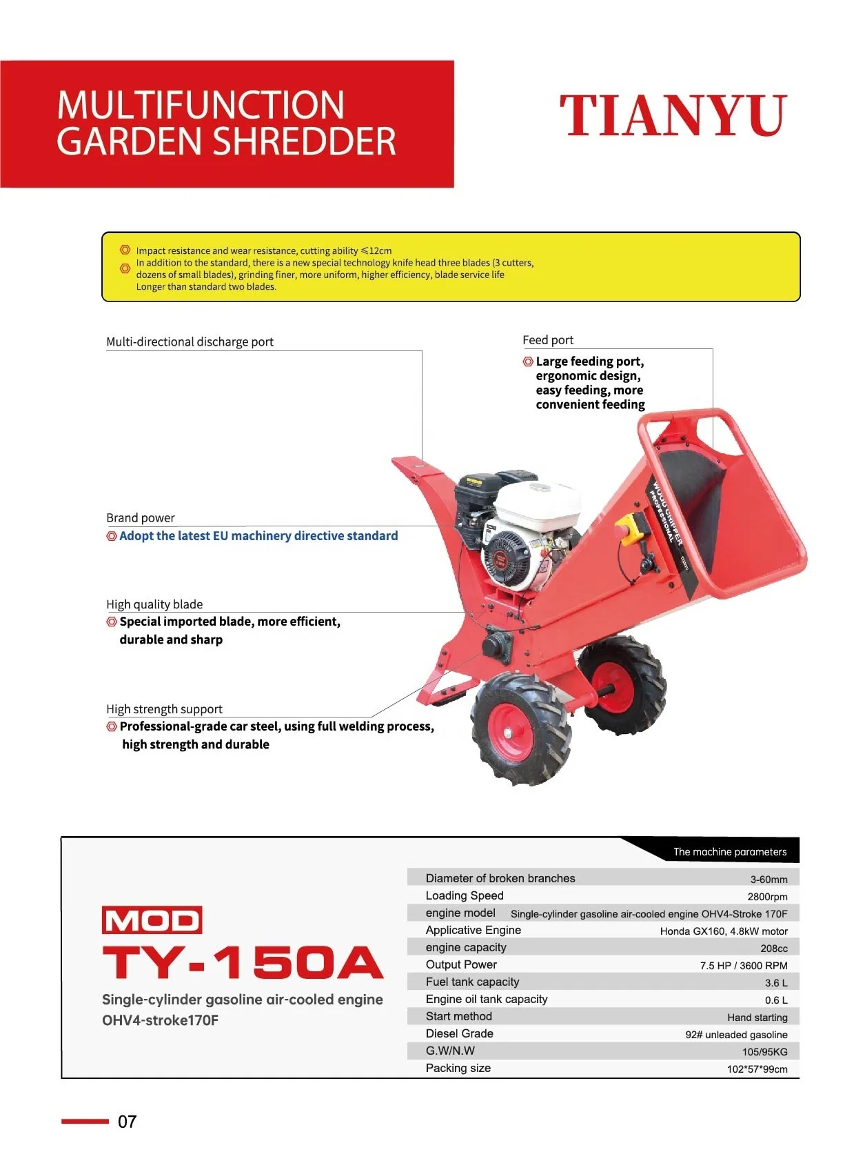 Shredder Wood Forestry Machinery Bio Wood Chipper Shredder Mulcher wood chipper shredder