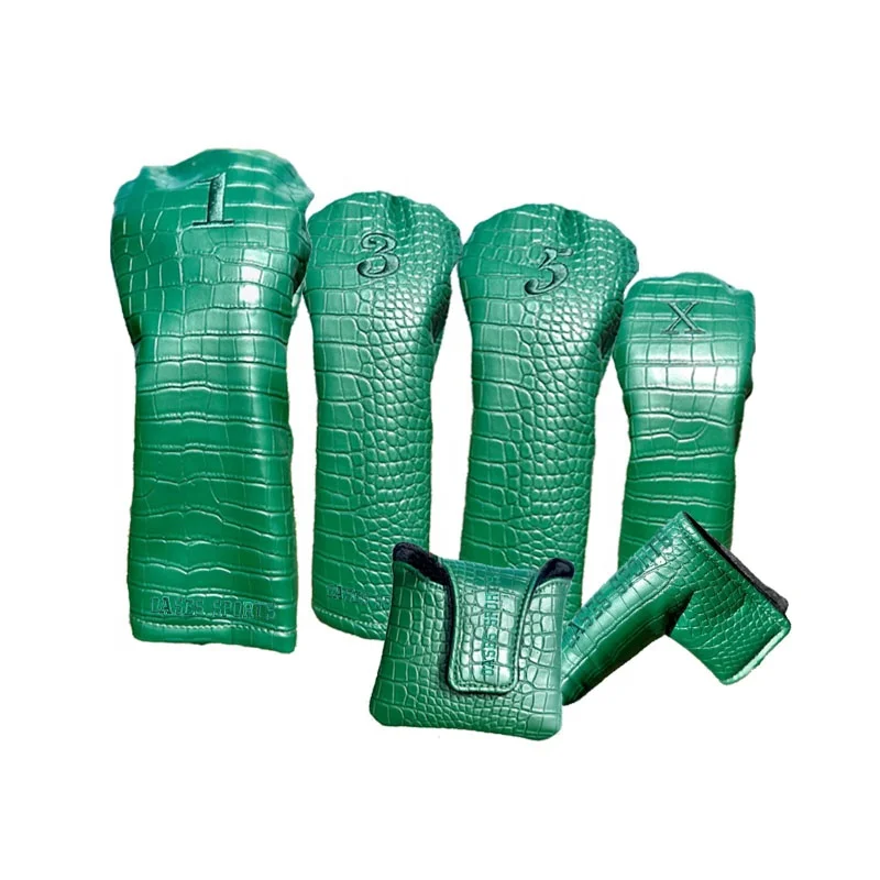 ODM Driver Fairyway Wood Hybrid Putter Golf Clubs Headcovers PU Leather