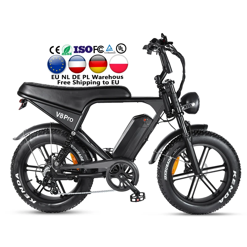 EU Free Shipping OUI V8 Pro 20inch Fatbike EU NL DE PL Warehouse 1000w Electric Fat Bike E-Bike EBike Electric Mountain Bike