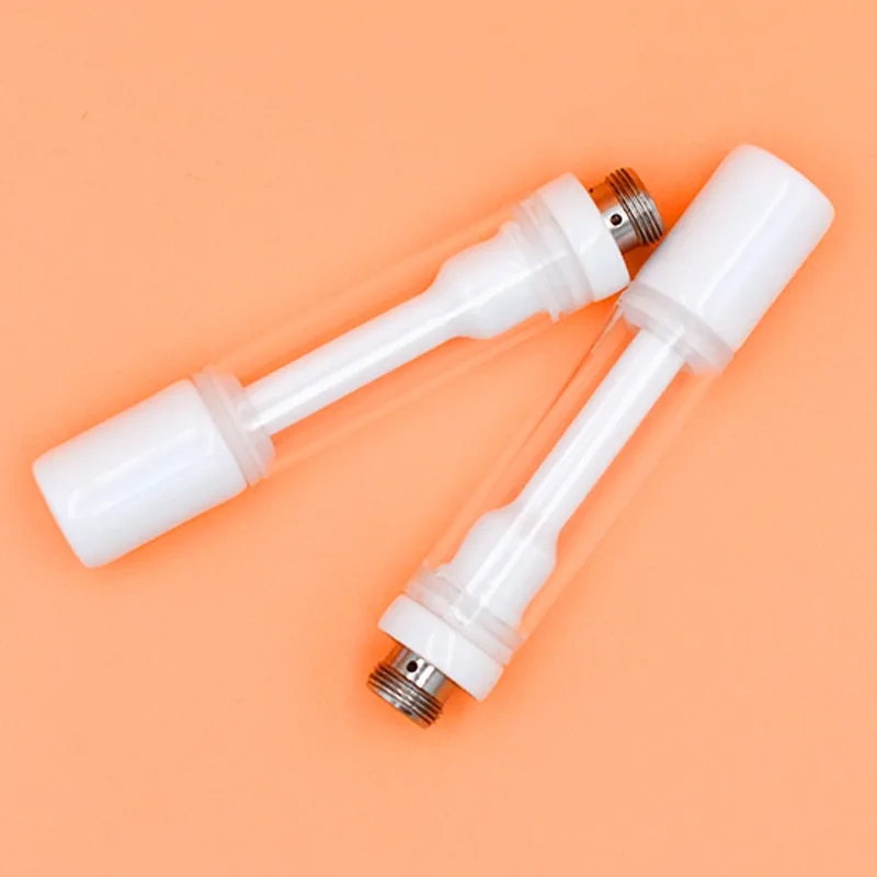 Пустая герметичная керамическая катушка 510, полностью керамическая, 0,5 мл, 1 мл, стеклянный бак, керамическая катушка, тонкий толстый масляный картридж cbd