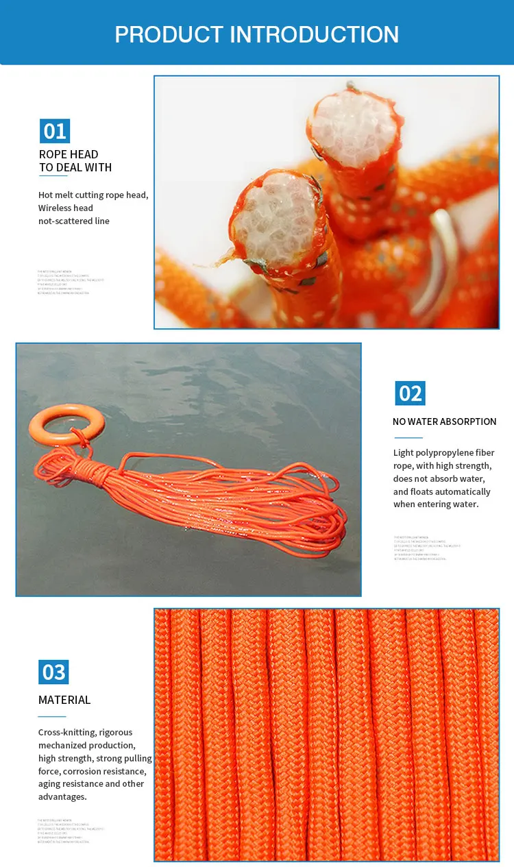 Wholesale Anti-Aging Water Rescue Rope Lifesaving Floating Equipment for Fall Protection Category Life Buoys
