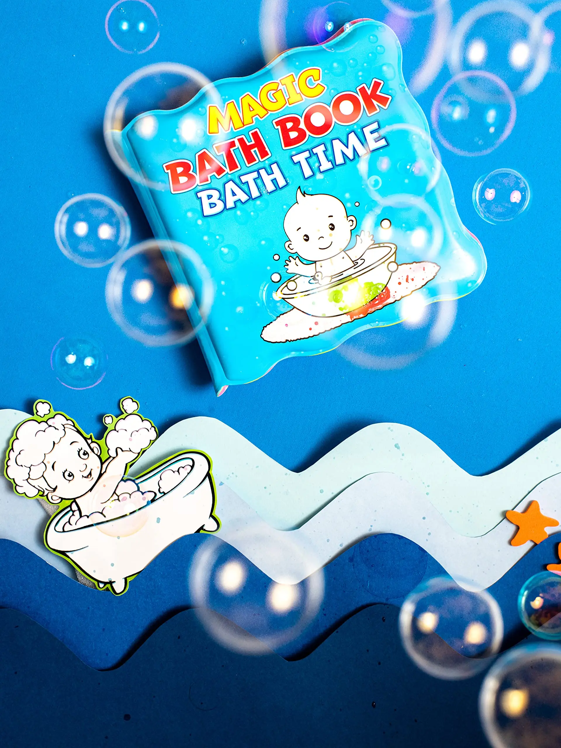 Custom baby waterproof bath book for Baby Education animal, cute turtle baby safe bath book