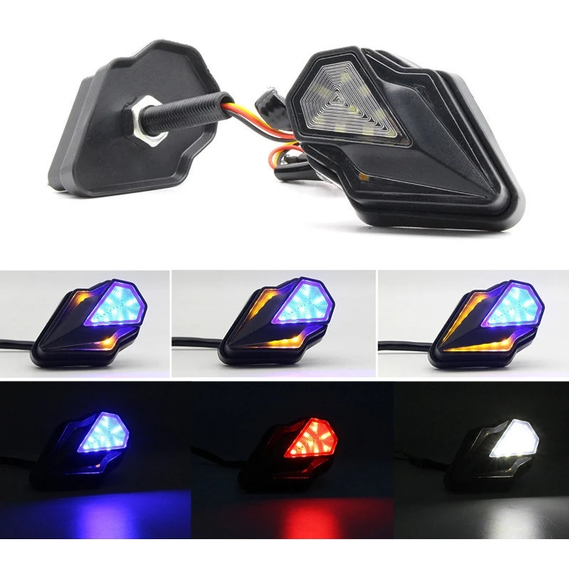 Accessories Led Skull Taillight Turn Signal Lights DC 12V Spirit Beast Body Lamp L23 Bicycle Color Signal Line