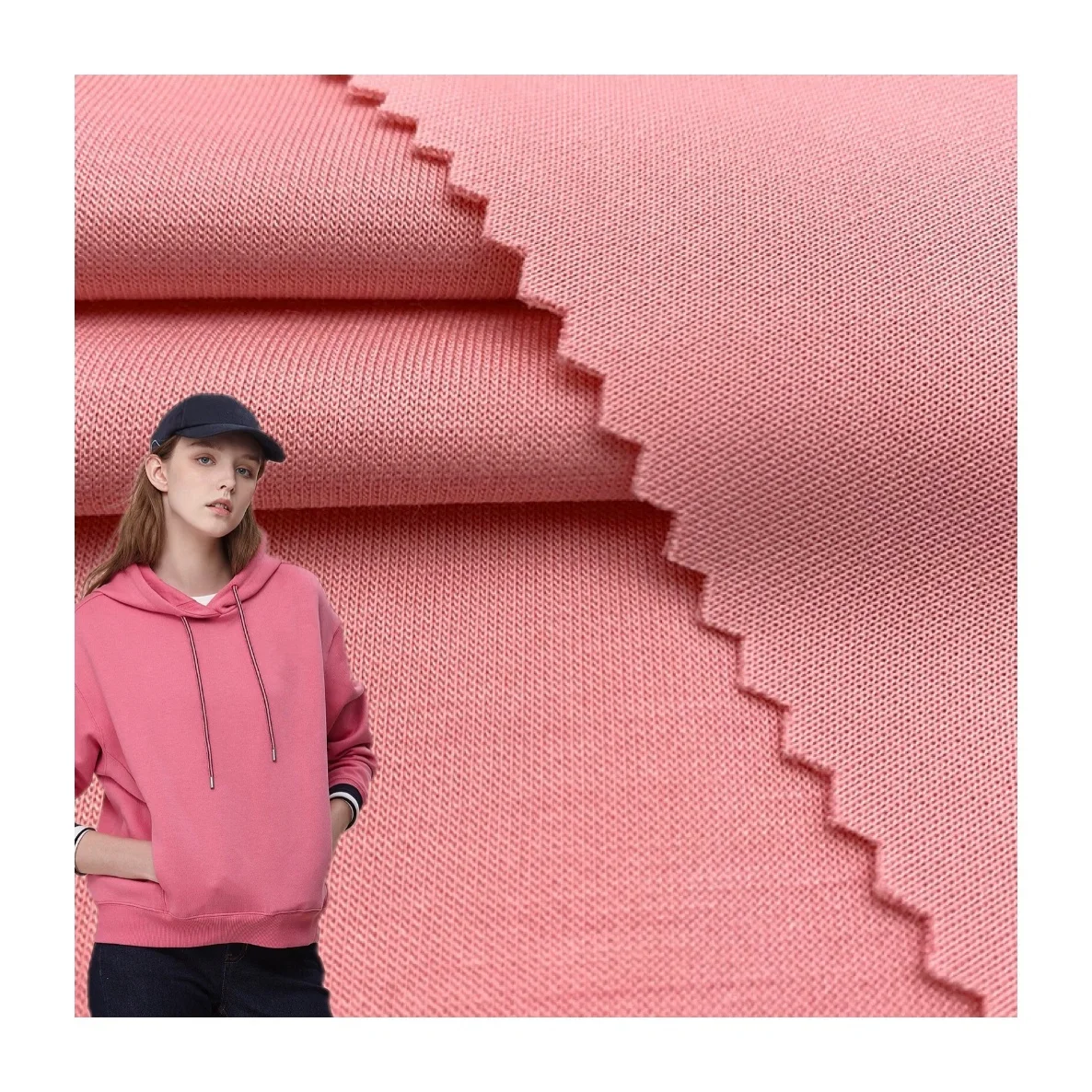 New arrival 260gsm stretch interlock fabric Polyester viscose Spandex Scuba Fabric for winter coat and hoodie