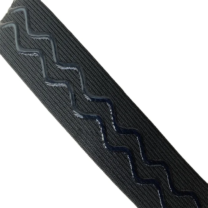Wholesale men and women black and white high elastic drop rubber elastic belt non slip rubber belt belt safety