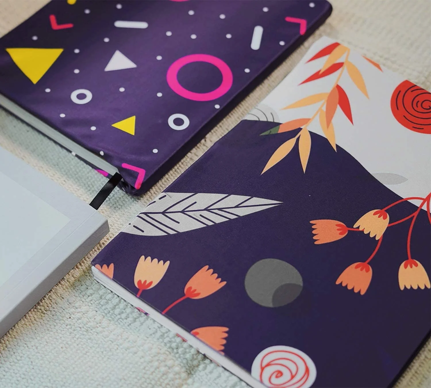 
4 Pack Premium Book Covers Stretchable Book Covers Fabric Textbook Holder 