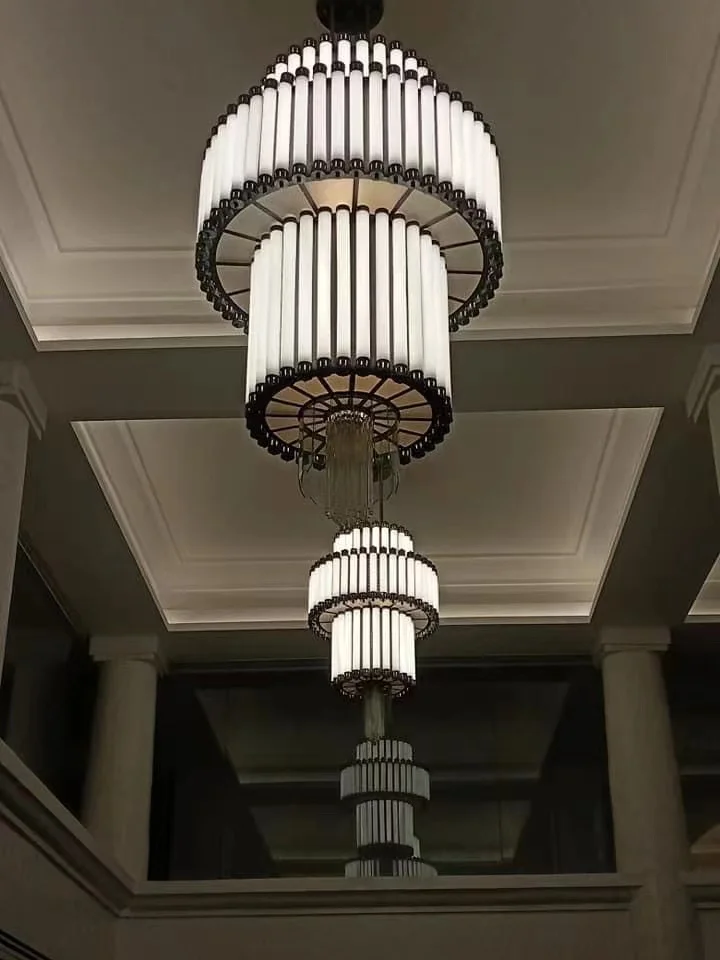 chandelier modern italian indoor lights combined gold crystal pendant lamp for hotel lights