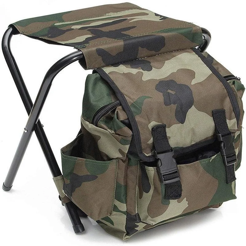Polar Everest Backpack Stool Camouflage Folding Fabric Outdoor Portable Fishing Rest Bag Stool Chair